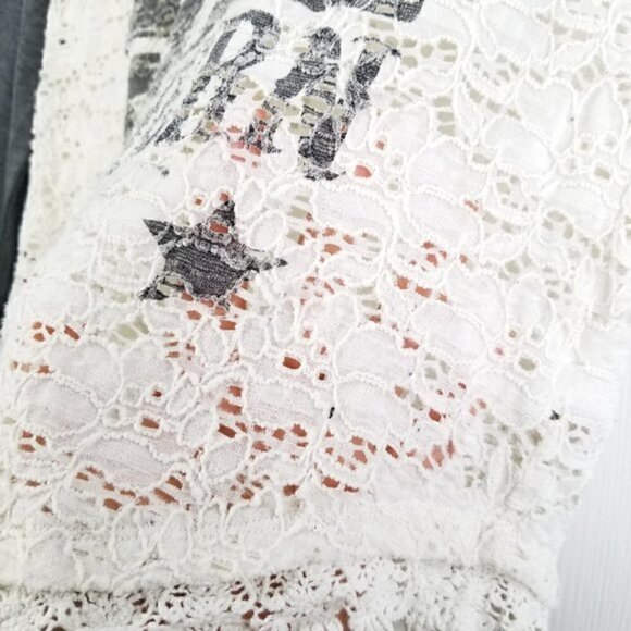 4/$25 Maurices Southern Girl Raglan Lace Shirt - Picture 6 of 6